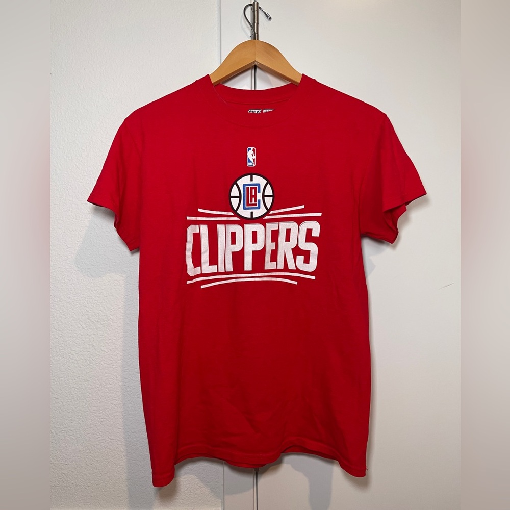 NBA LA Clippers Basketball Red Graphic Tee Shirt